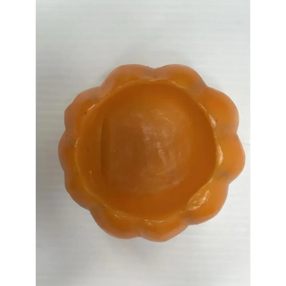 3 VTG Wax Jack o lantern Halloween Pumpkin Luminary‎ Electric Tea Light Holder